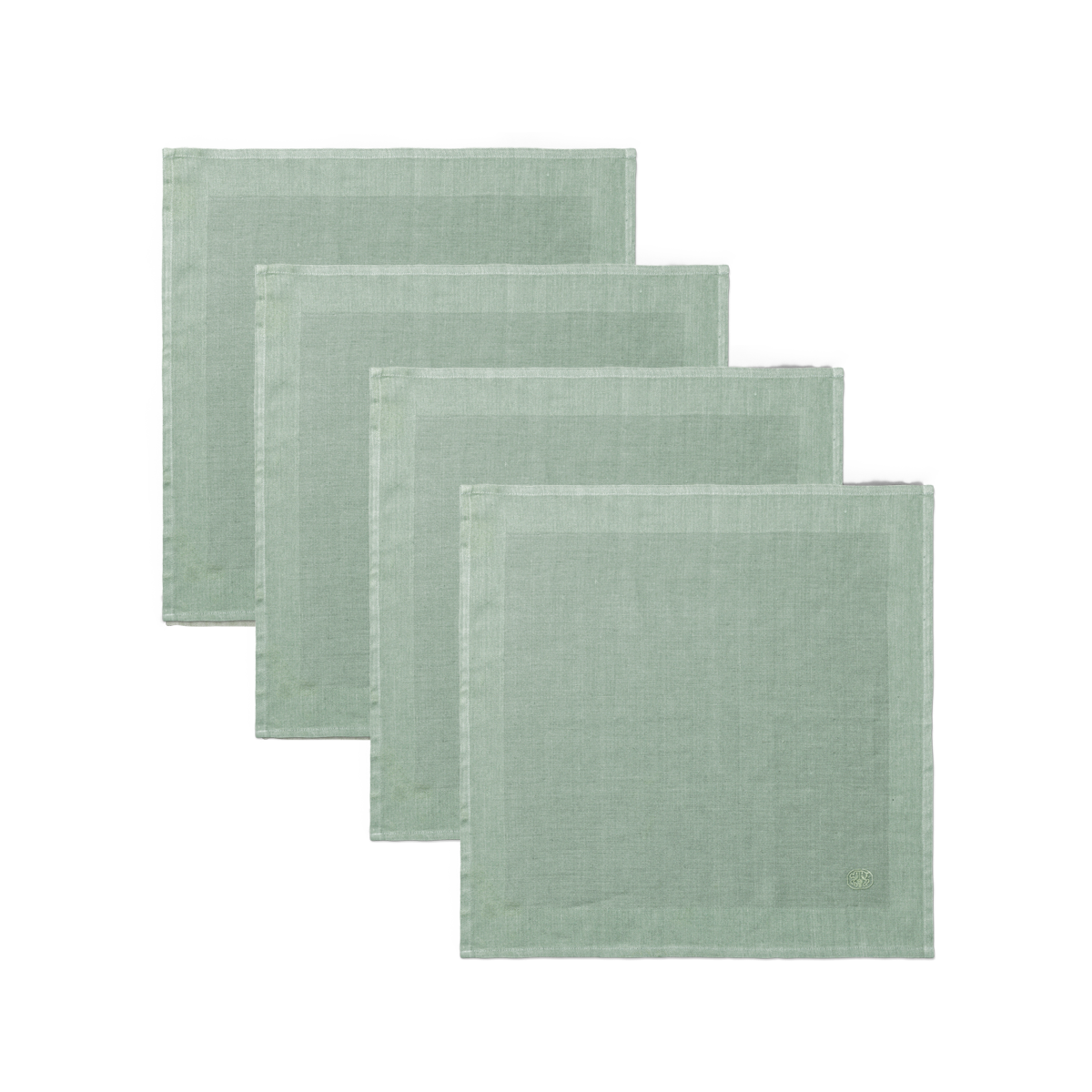 4 pcs. Linen Napkins, Mineral Green 