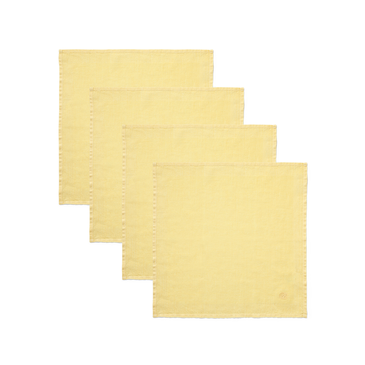 4 pcs. Linen Napkins, Yellow