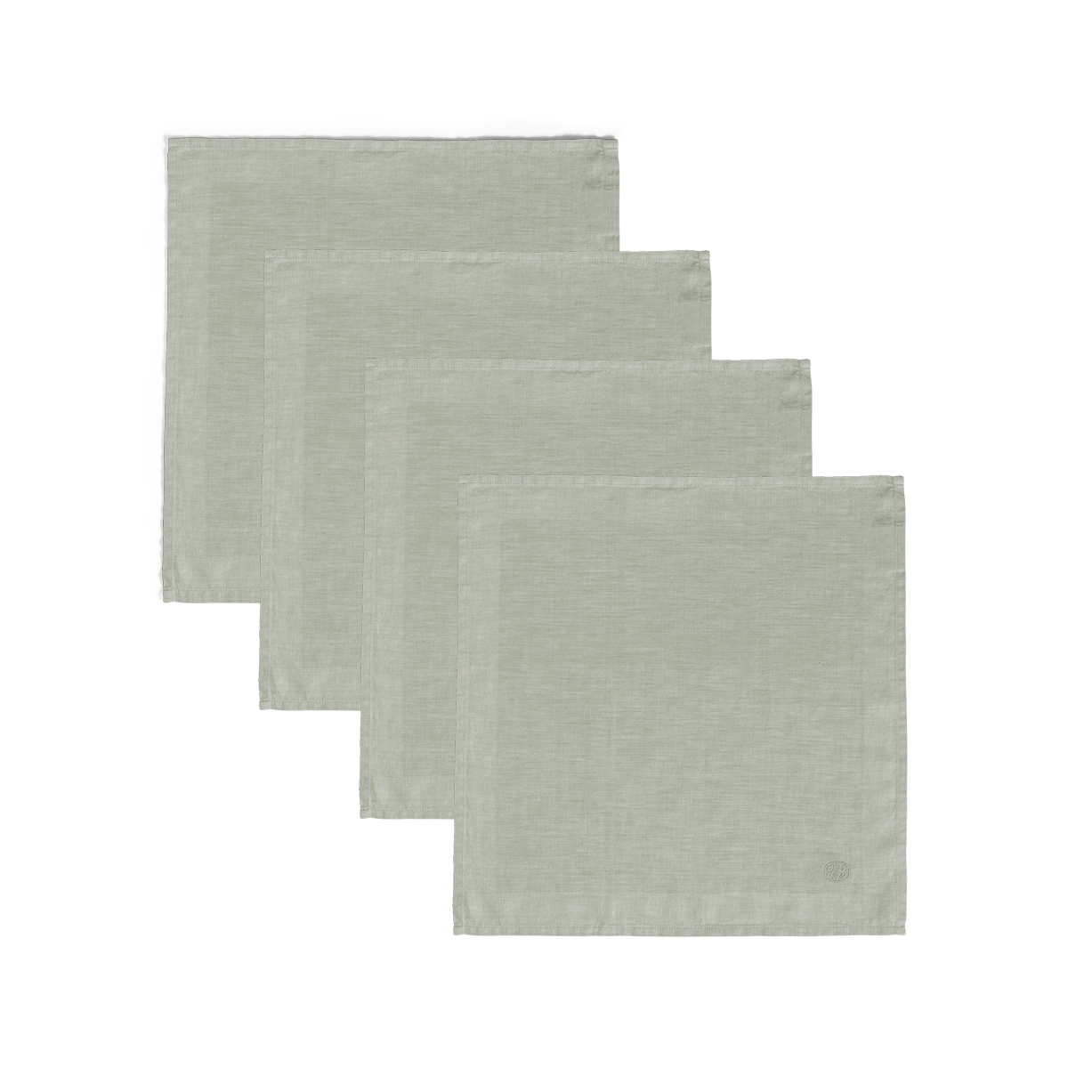 4 pcs. Linen Napkins, Light Green