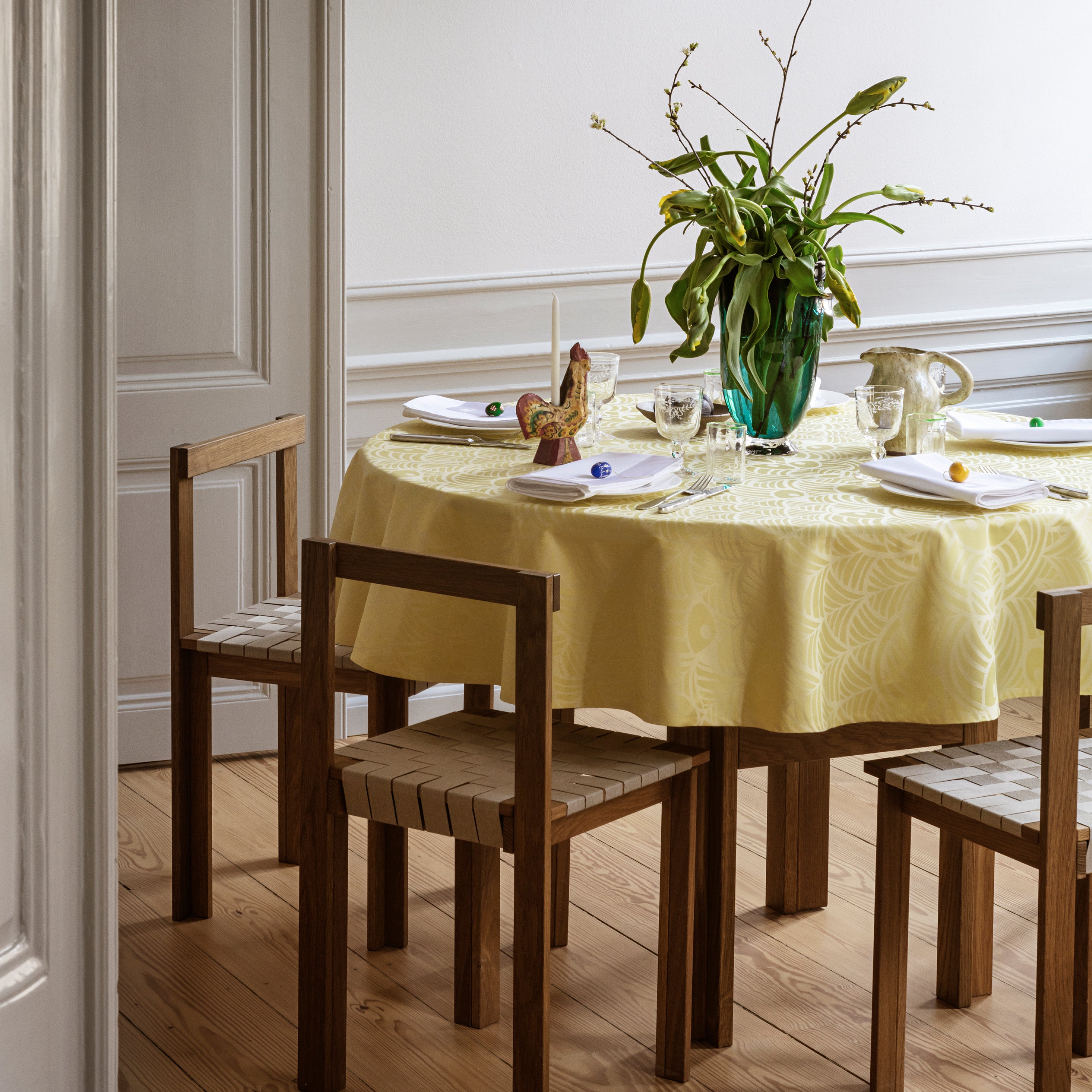 Round Easter Tablecloth