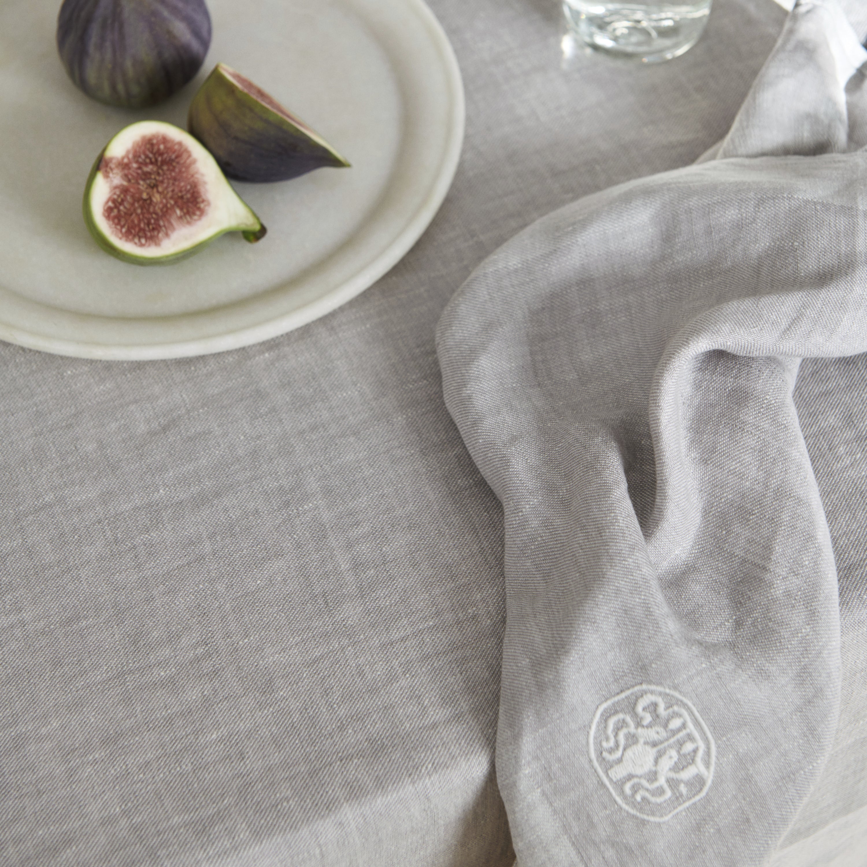 2 pcs. Linen Napkins with Embroidered Logo